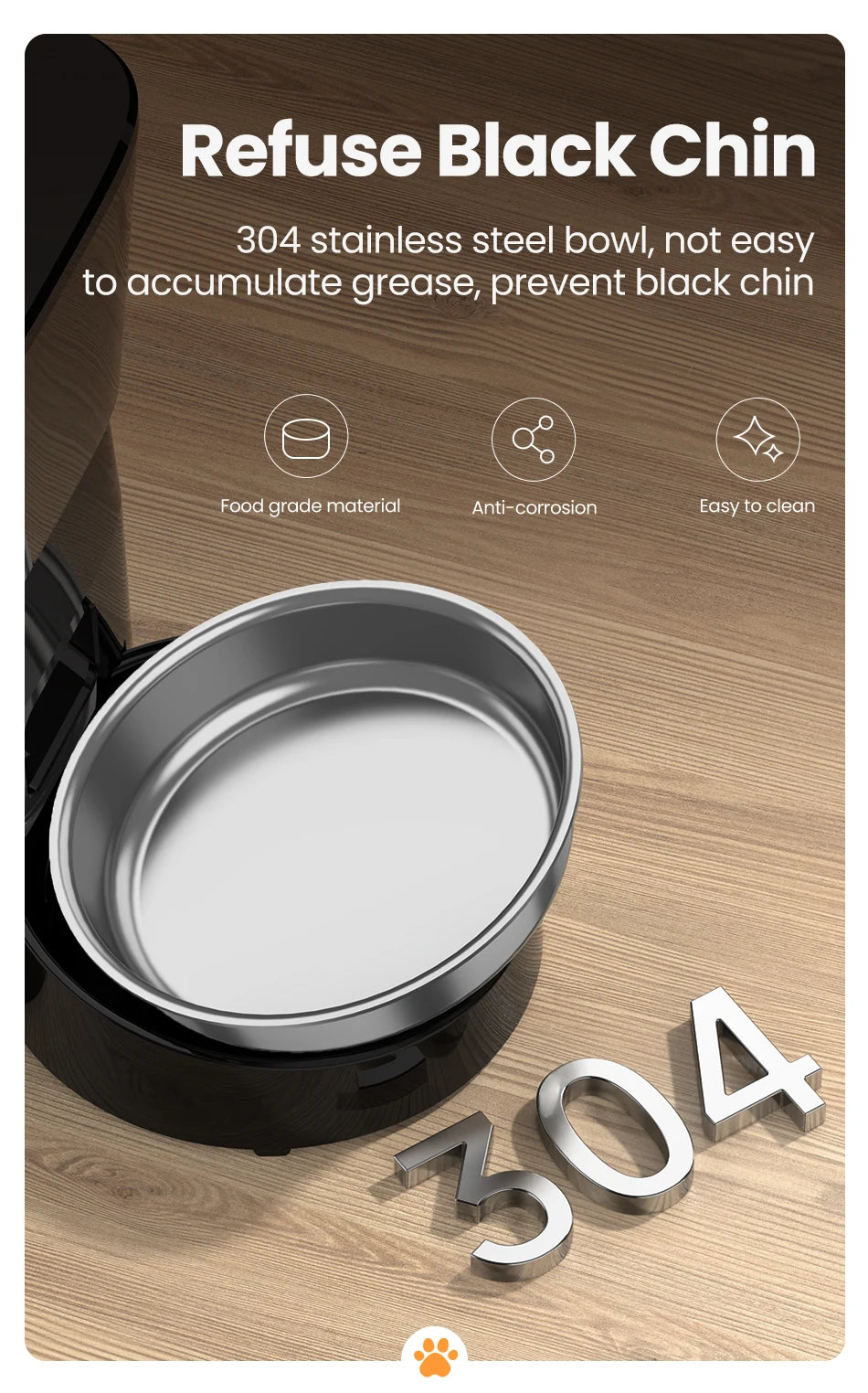 ROJECO - Automatische Voerbak Kat Hond - Eenvoudige Knopbediening 2L